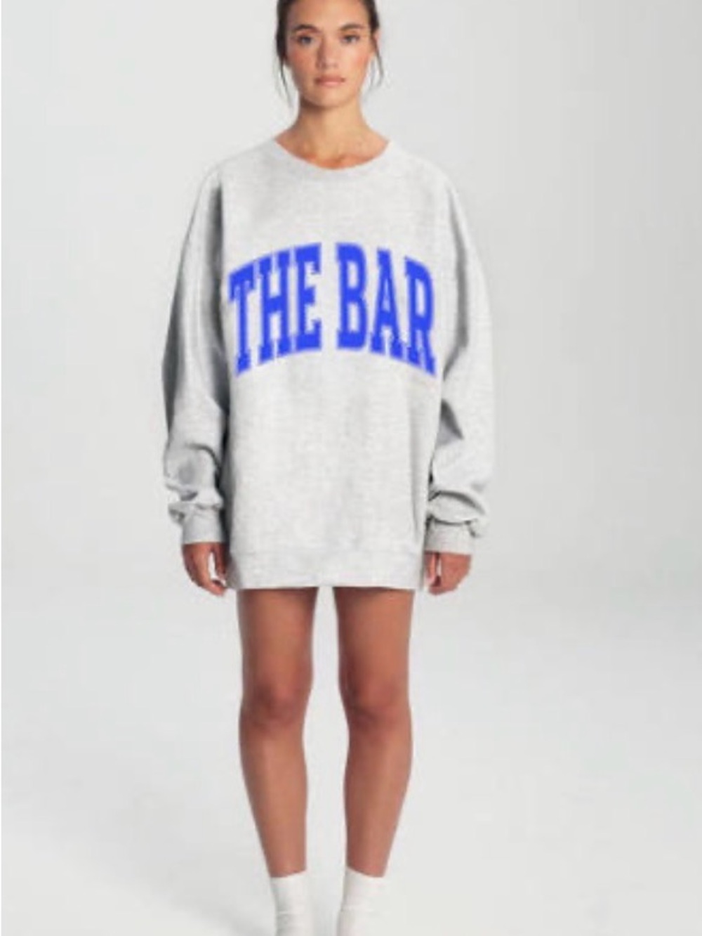 The Bar Gray Sweatshirt with Blue Logo